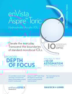 enVista® Aspire Toric Features and Specifications
