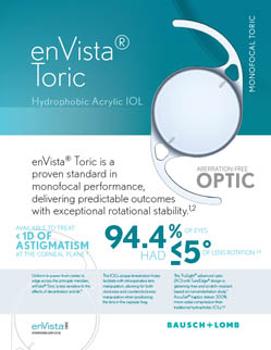 enVista® Monofocal Toric Features and Specifications